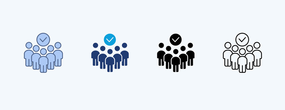 Population Multiple Icon Illustration Vector