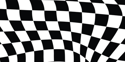 Obraz premium Vector design of a black and white chessboard Classic Black White Checkerboard Pattern.