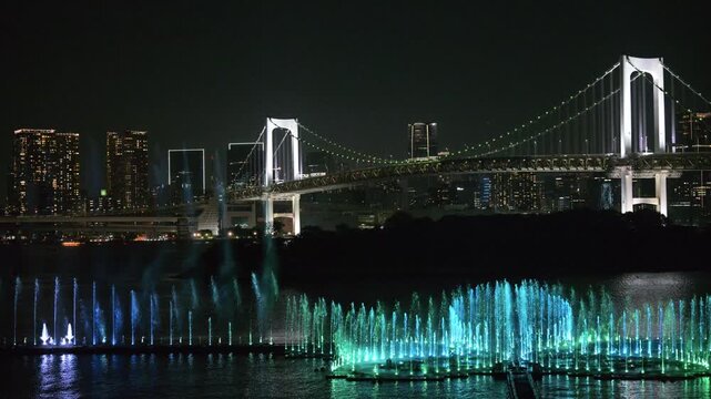 Tokyo Giappone baia notturno