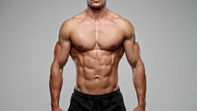 Muscular men show off their fitness results, muscular men show off their bodies