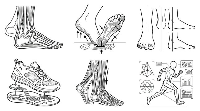Detailed Orthopedic Foot Anatomy and Biomechanics for Running and Sports.