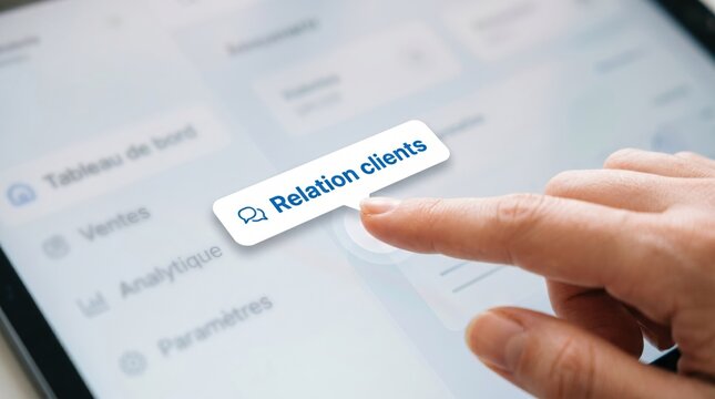 Business, customer, relation, clients, finger, touchscreen, digital, interface