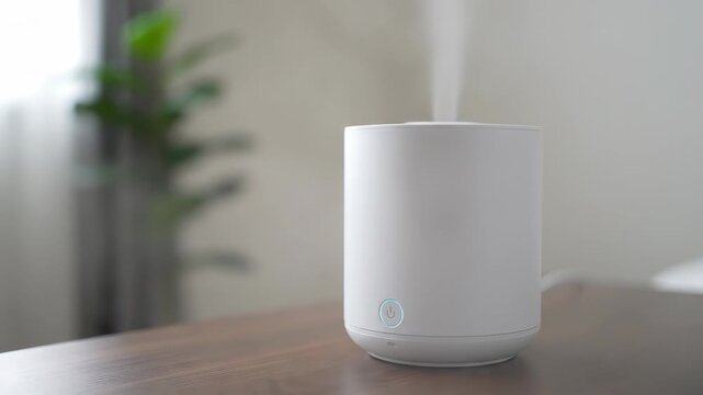 White Humidifier Desktop Spray Close-up, Home Silent Humidifier Special