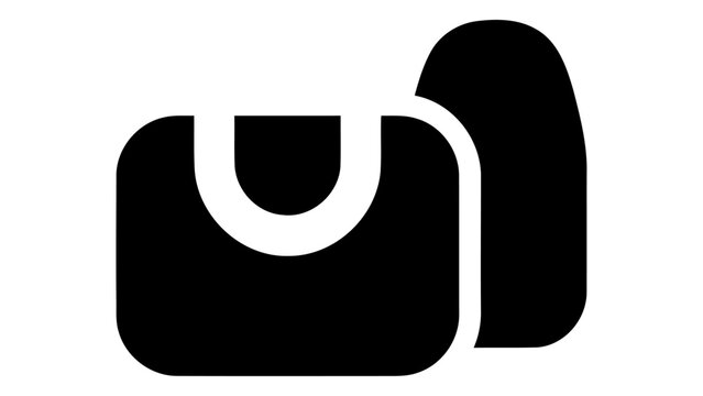 This vector illustration depicts a polymer clay pack, suitable for representing art or craft use. The black glyph design