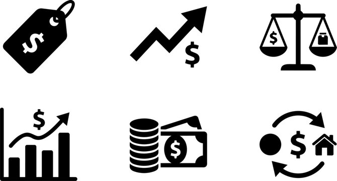 Financial Growth And Revenue Metrics. Vector