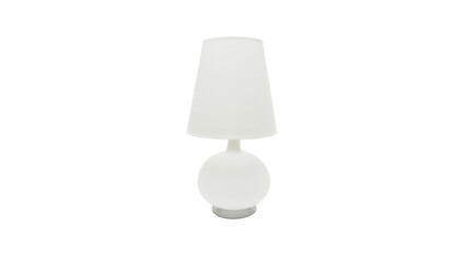 Modern Minimalist White Table Lamp Isolated Image on Transparent Background for Home Decor