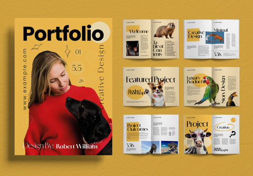 Modern Wildlife Editorial Portfolio Design