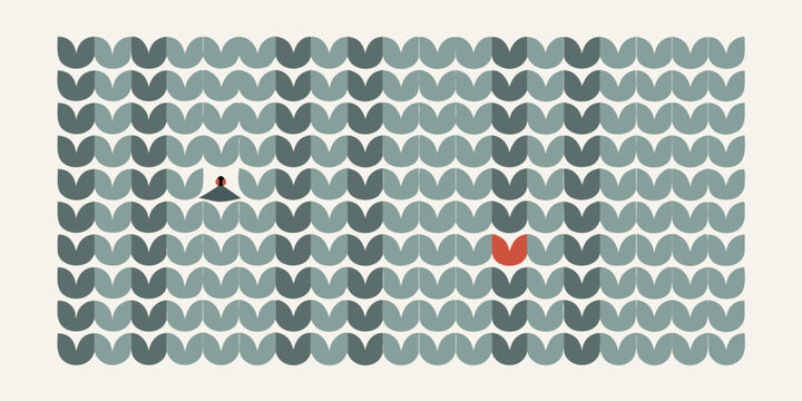 zigzag pattern with highlighted path geometric design