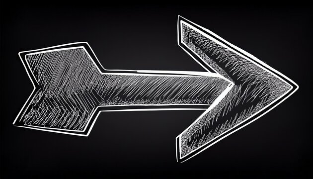 arrow hand drawn sketch pointer doodle arrow indicator with alpha channel white colored arrow