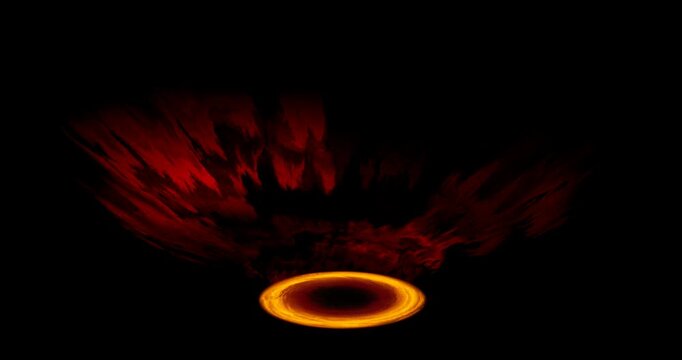 fire portal effect on black background