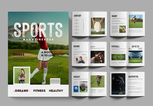 Sports Magazine Design Template