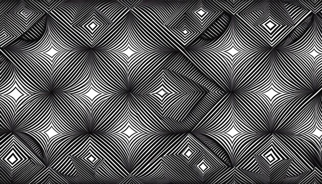 monochromatic geometric op art pattern