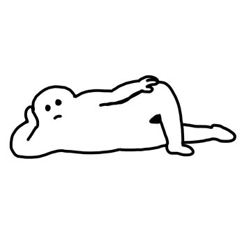 横になる人

