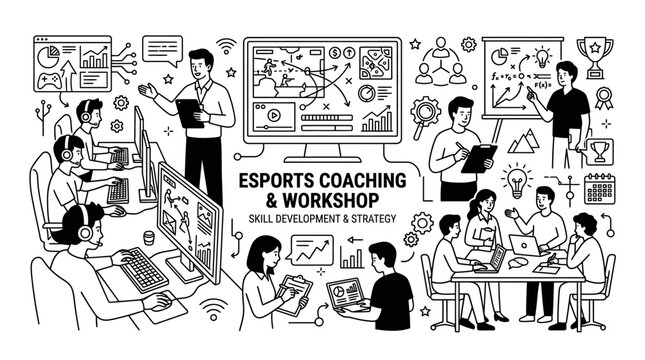 Esports Coaching and Workshop Session Featuring Strategy Development.