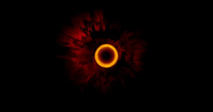 fire portal effect on black background