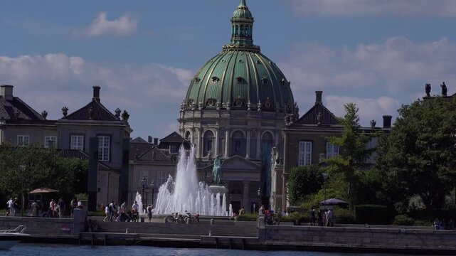 Frederiks Kirke Marble Church Dome and Amalienborg Palace, Copenhagen, Denmark