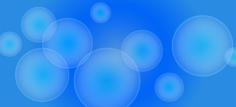 Bubble water liquid blue background, refreshing aquatic bubbles with soft transparency, abstract modern vector backdrop for technology and business.