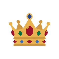 Colorful crown with precious stones. © daksarupa