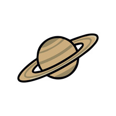 Saturn planet with ring system. © daksarupa