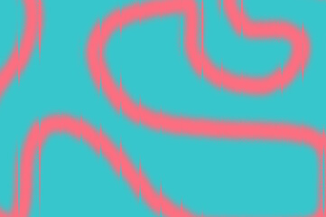 Naklejka premium Vibrant pink abstract lines on turquoise background