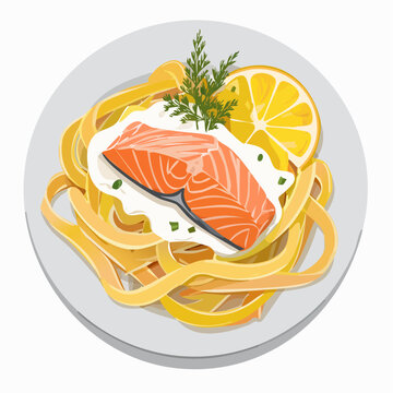 Tagliatelle mit Lachs und Zitronensauce