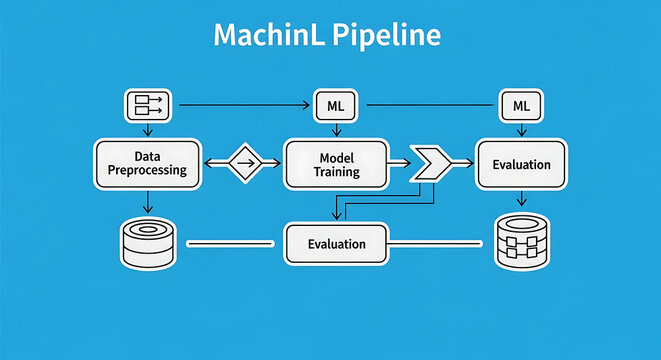 Machine learning pipeline workflow diagram