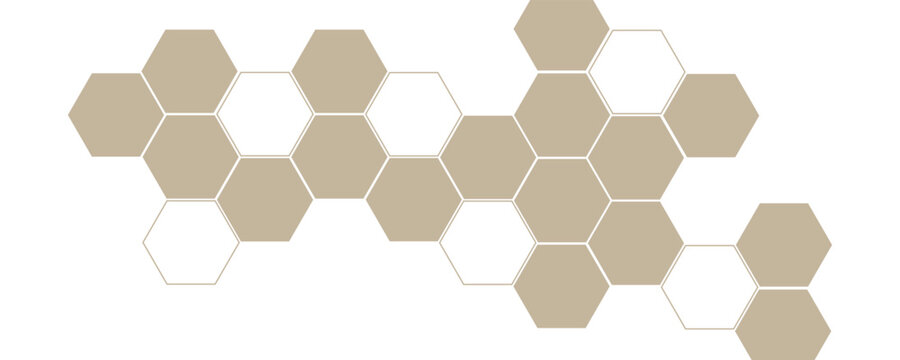 simple abstract brown color rendom honeycomb pattern