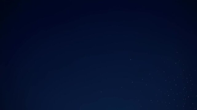 Bright meteor streaks across the dark night sky creating an explosive light trail in this cinematic video animation showing celestial motion and cosmic energy moving through the vast deep space
