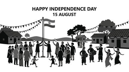 People celebrating Indian Independence Day 15 August. © Budi Santoso