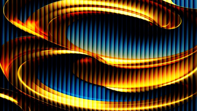 Colorful abstract fire wave background with energetic fractal lines rainbow motion design wallpaper texture and glowing light curves