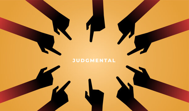 Judgmental and Social Pressure Concept Vector Illustration