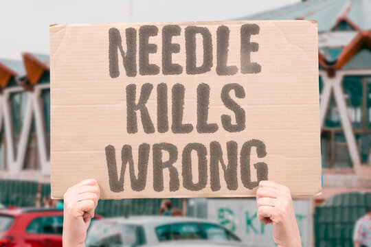 "Needle kills wrong" Lethal injection risks botched procedures. DEATH. PENALTY. ERROR. INNOCENT. HARM.