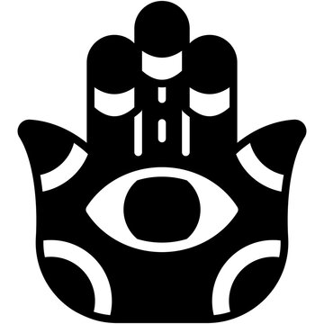 Hamsa glyph icon