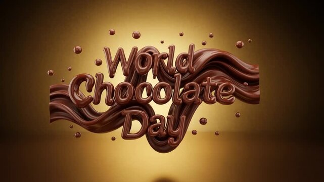 Chocolate day: melted chocolate text with dripping effect 1. chocolate day