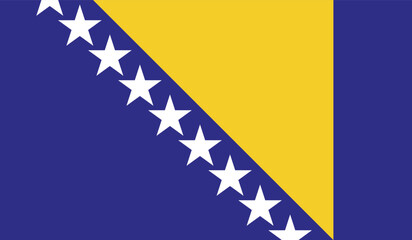 Fototapeta premium National Flag of Bosnia and Herzegovina