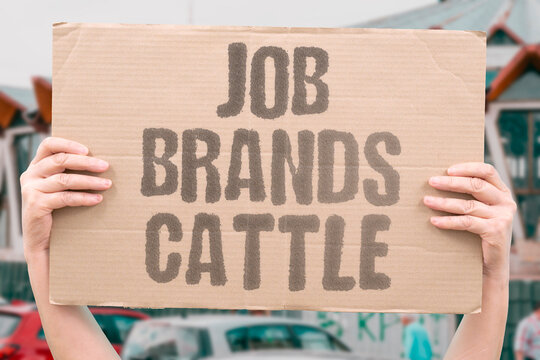 "Job brands cattle" Employment marks you as owned stock. JOB. BRAND. OWNERSHIP. CATTLE. CORPORATE.