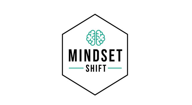 Mindset Shift Logo with Brain Icon.