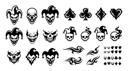 Obraz premium Minimal Streetwear Joker Graphic Vector Pack