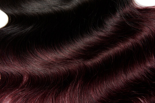 Body wavy black to burgundy ombre human hair weaves extensions bundle