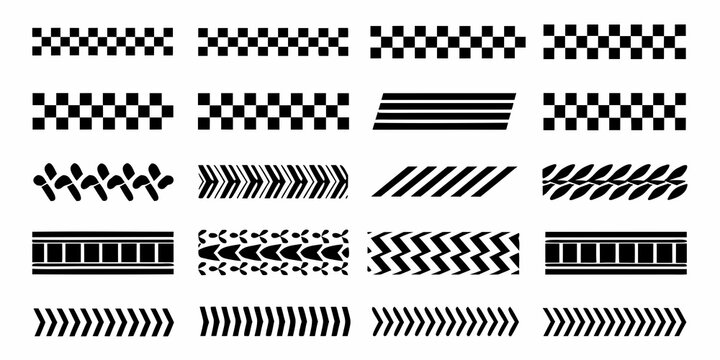 decorative racing themed strips vector checkered flag