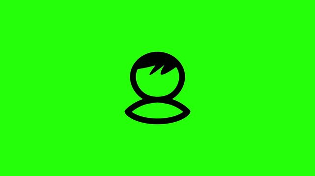 High definition 4K horizontal clip of a friendly young man student worker avatar with combed hair parting bouncing. Dynamic popup element for casual youth audience subscription menu presentation.