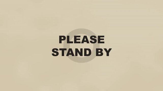 Retro 1950s Television Stand By Screen with Film Grain and Flickering