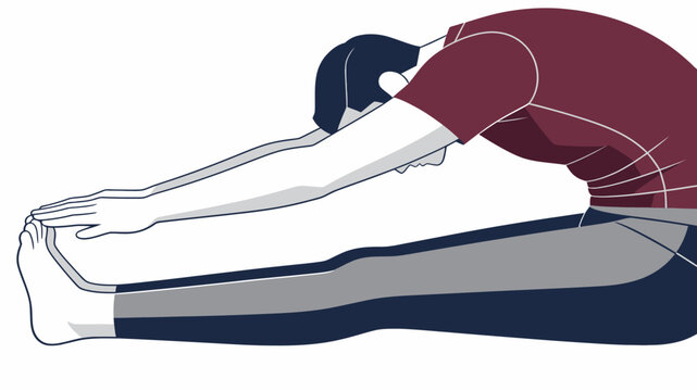 a person stretching on the floor.