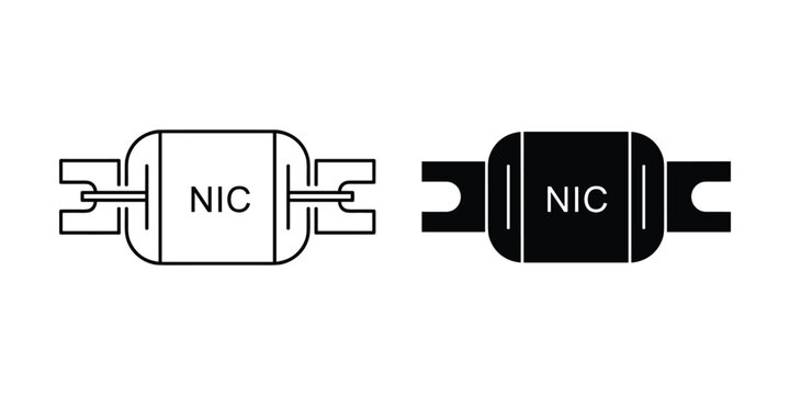 Electrical fuse symbol in outline and solid black clean graphic representation for safety and protection concepts