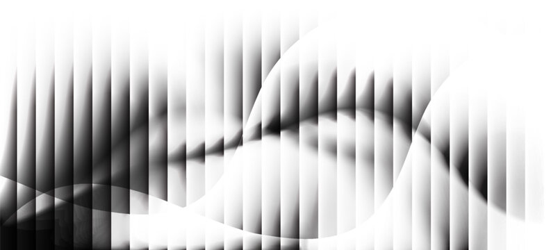 Digital halftone transition effect with vertical stripes on white