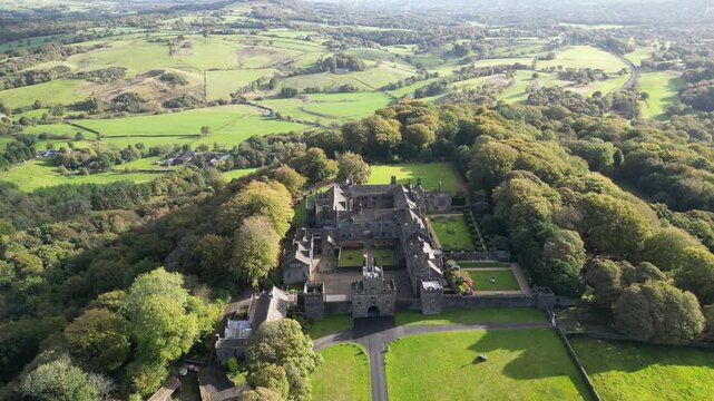 4K Aerial Drone Montage of Hoghton Tower and Surrounding Countryside
