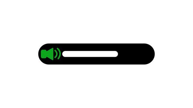 A beautiful digital speaker volume controller animation.Abstract volume,mixer,noise,sound animation on white background.