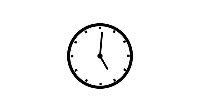 Abstract a beautiful wall clock form with passing shore in 12 hour loop. And 24 hours day fast speed with moving timer, clock animation.