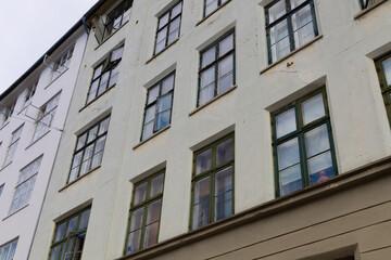 Fototapeta premium Historic Apartment Building With Open Windows