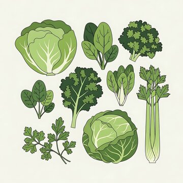 Fresh green broccoli florets and stems isolated.